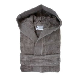 Velours badjas met capuchon The One Towelling Taupe